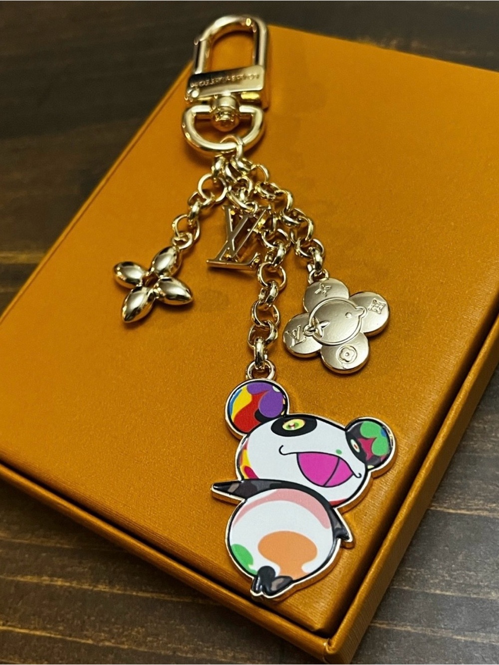 🐼 Louis. Vuitton. Panda SuperFlat Limited Edition T.M. Bag Charm Key Ring